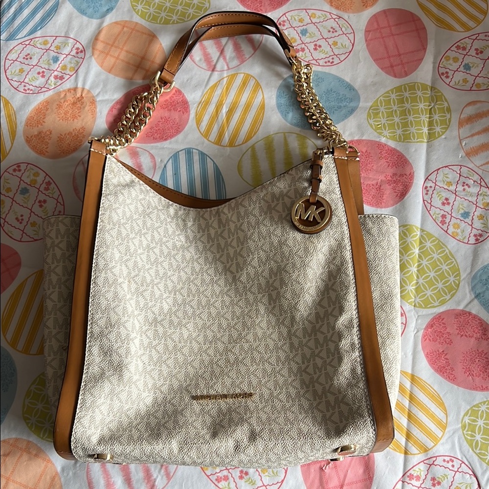 Michael Kors Cream and Tan Women's Bag